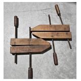 2- VINTAGE JORGENSEN WOOD CLAMPS