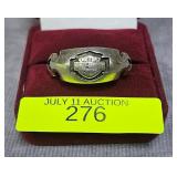 STERLING SILVER HARLEY DAVIDSON RING, SZ-14
