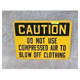14' X 10' METAL CAUTION SIGN