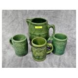 4- PC. MCCOY POTTERY SALT GLAZE BEVERAGE SET