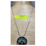 SIGNED S. EDAAKIE ZUNI STERLING NECKLACE