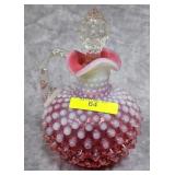 6' FENTON GLASS CRANBERRY HOBNAIL EWER