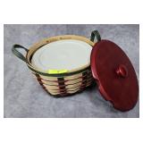 2007 LONGABERGER 9' LIDDED BASKET W/ INSERT