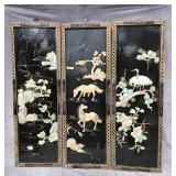 SET OF THREE- 30' ORIENTAL WALL PLAQUES