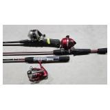 LOT OF 3- ASST. ZEBCO ROD & REELS