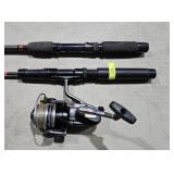 DAIWA SPINNING REEL W/ 2- RODS