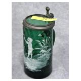 5' MARY GREGORY GLASS CREAMER