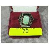 NATIVE AMERICAN TURQUOISE RING, SZ-7