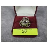 STERLING SILVER TWISTED KNOT RING, SZ-4.5