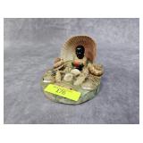 BLACK AMERICANA SEASHELL FIGURE