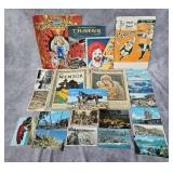 LOT OF VINTAGE POSTCARDS & MAGAZINES