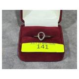 STERLING SILVER ~.5CT GARNET RING, SZ-8