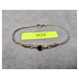 7' STERLING SILVER SAPPHIRE BRACELET