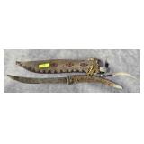 19' CUSTOM STAG HANDLE KNIFE W/ SHEATH