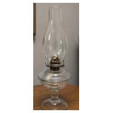 ANTIQUE GLASS WHALE OIL LAMP