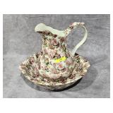 10' CHINTZ STYLE BOWL & PITCHER