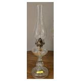 VINTAGE GLASS WHALE OIL LAMP