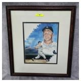 AUTOGRAPHED 'MICKEY MANTLE' FRAMED PRINT