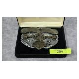 3.5' HARLEY DAVIDSON BRASS & PEWTER BELT BUCKLE