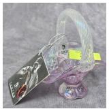 4.5' FENTON GLASS CARNIVAL BASKET