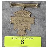 1881 GOLD FILLED SPELLING BEE AWARD PIN