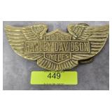 4' BRASS HARLEY DAVIDSON BELT BUCKLE