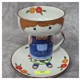 VINTAGE INTERPUR STACKING CHILD'S BOWL SET