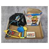 TRAY OF ASST VINTAGE FISHER PRICE & PLAYSKOOL TOYS