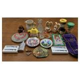 BOX LOT OF ASST. GLASS, STONEWARE & CERAMICS