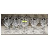 16- ASST. SILVER TRIM WINE STEMS