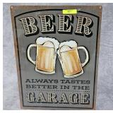 11.5' X 15.5' METAL BEER GARAGE SIGN