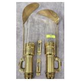 PAIR OF 12.5' BRASS WALL LANTERNS