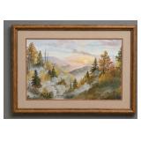 30' X 28' FRAMED MOUNTAINSIDE PRINT