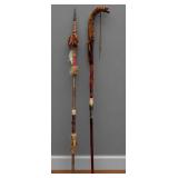 2- NATIVE AMERICAN SPEAR & HOOK