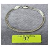 7' STERLING SILVER HERRINGBONE BRACELET