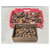LARGE LOT OF ASST. CAST IRON WEIGHTS