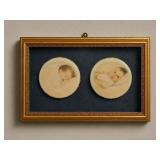 2- FRAMED BESSIE GUTMANN INFANT PRINTS