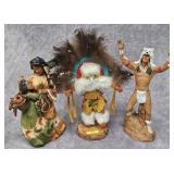 3- NATIVE AMERICAN 13' FIGURES