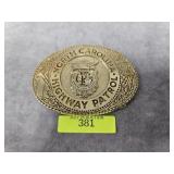 3.5' NC HIGHWAY PATROL BRASS BELT BUCKLE