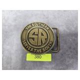 2.5' SOUTHERN RAILWAYS BRASS BELT BUCKLE