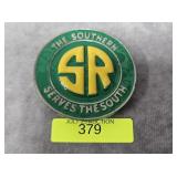 2' SOUTHERN RAILWAYS ENAMEL ON PEWTER BELT BUCKLE