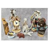 LOT OF ASST. NATIVE AMERICAN FIGURES & Dï¿½COR