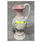 10' FENTON GLASS BURMESE 'TRANQUIL POND' EWER