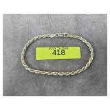 7' STERLING SILVER ROPE BRACELET