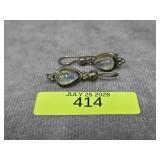 1.5' STERLING SILVER MOONSTONE HOOK EARRINGS