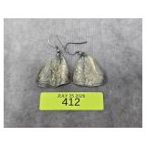 PAIR OF STERLING SILVER HOOK EARRINGS