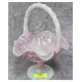 10' FENTON GLASS CARNIVAL BASKET