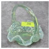 4' FENTON GLASS CARNIVAL BASKET