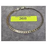 7' STERLING SILVER HERRINGBONE HEART BRACELET