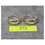 PAIR OF 1' STERLING SILVER HOOP EARRINGS
